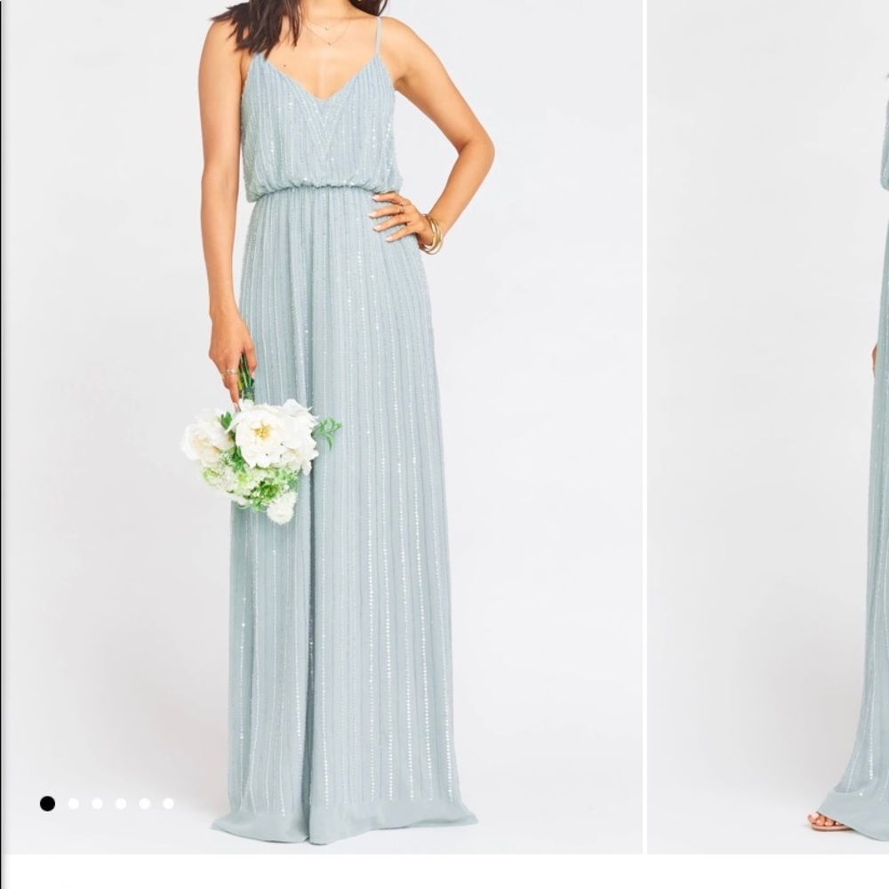 Show Me Your Mumu Silver Sage Victoria Maxi Dress. Size Large.